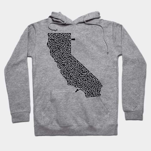 State of California Maze Hoodie by gorff